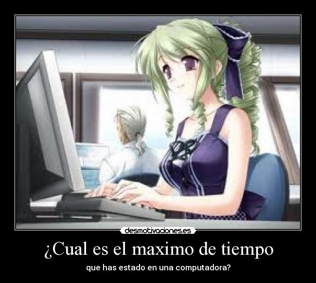 carteles anime manga computadora tiempo karin nekosawa desmotivaciones