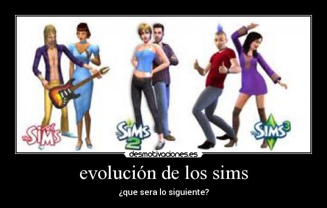evolución de los sims -