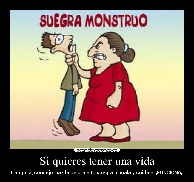 Si quieres tener una vida - tranquila, consejo: haz la pelota a tu suegra mimala y cuidala ¡¡FUNCIONA¡¡