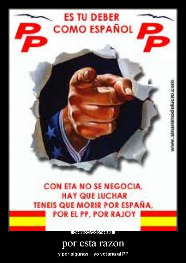 por esta razon - y por algunas + yo votaria al PP