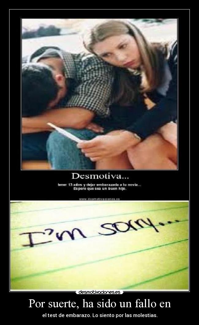 Por suerte, ha sido un fallo en -