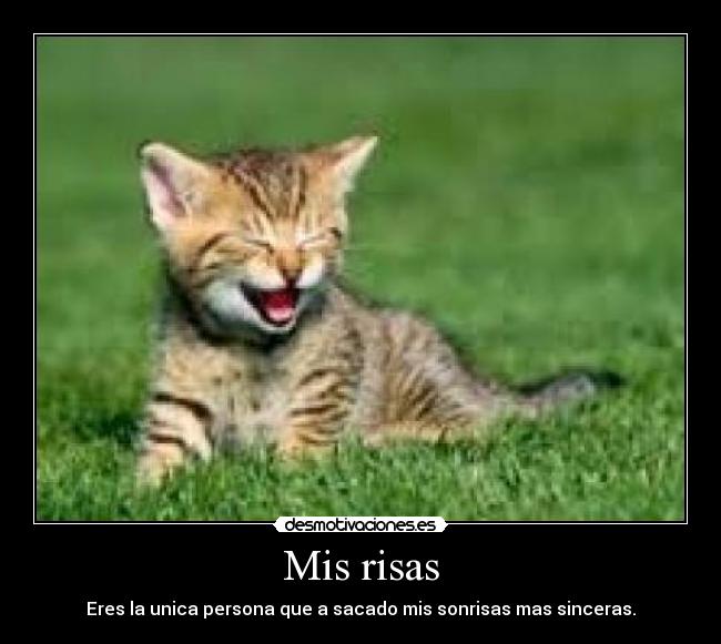 Mis risas - Eres la unica persona que a sacado mis sonrisas mas sinceras.