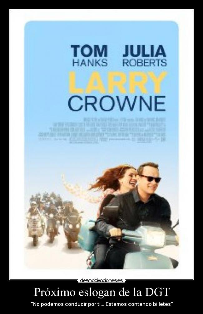 Próximo eslogan de la DGT - No podemos conducir por ti... Estamos contando billetes