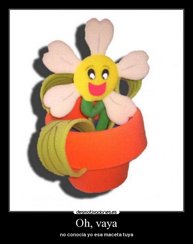 Oh, vaya - no conocía yo esa maceta tuya