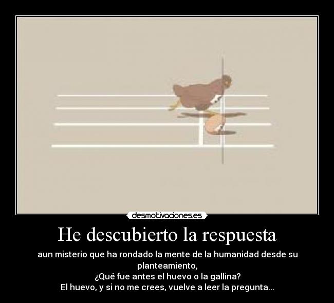 He descubierto la respuesta -