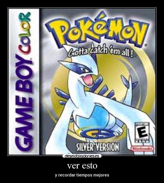 ver esto - y recordar tiempos mejores