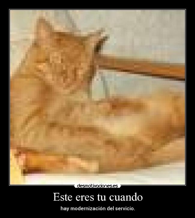 Este eres tu cuando - hay modernización del servicio.