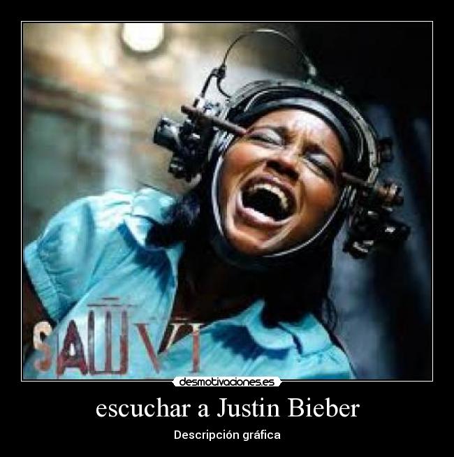 escuchar a Justin Bieber - Descripción gráfica