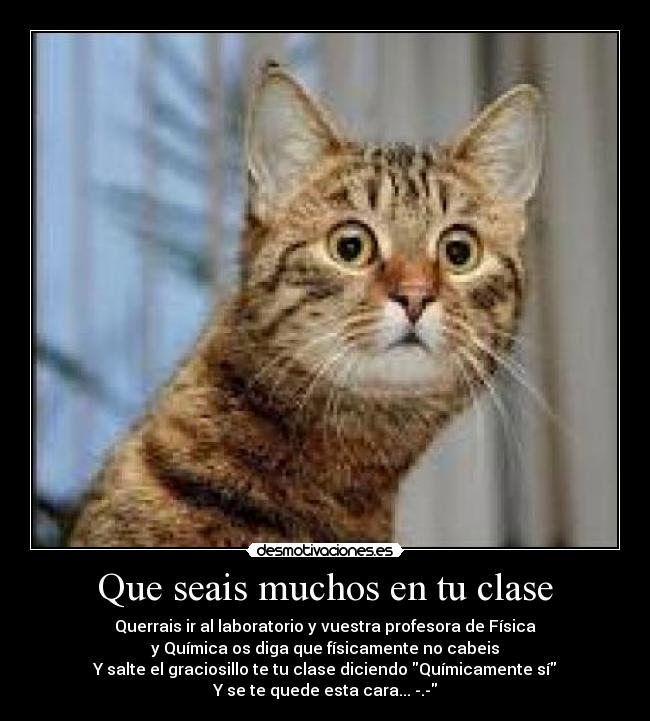 Que seais muchos en tu clase - 