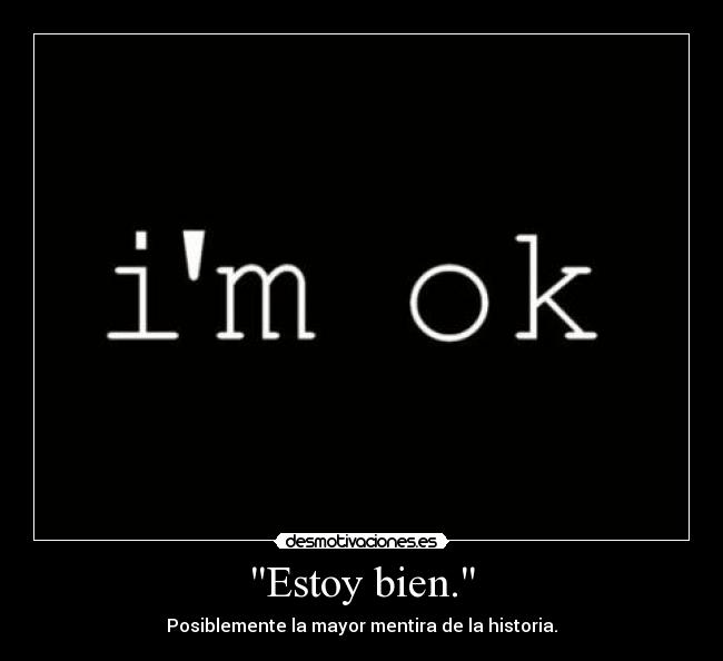 YA ESTOY BIEN ya estoy bien:
