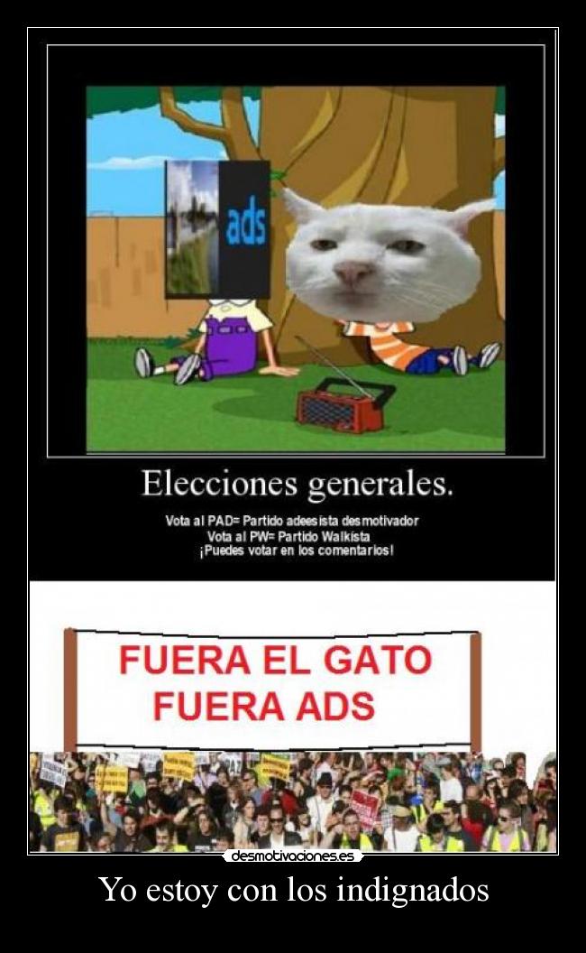 Yo estoy con los indignados -