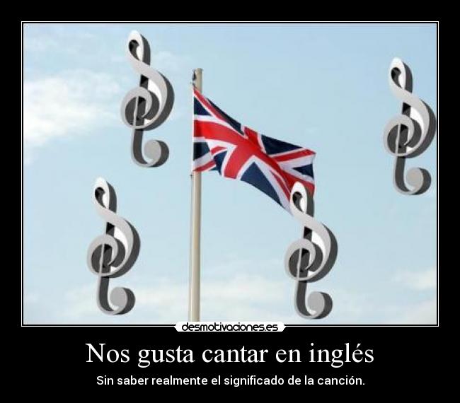 Nos gusta cantar en inglés -