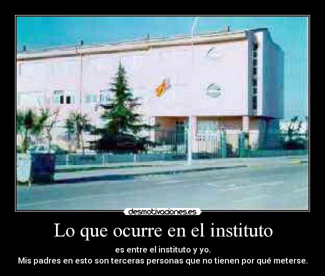 Lo que ocurre en el instituto -