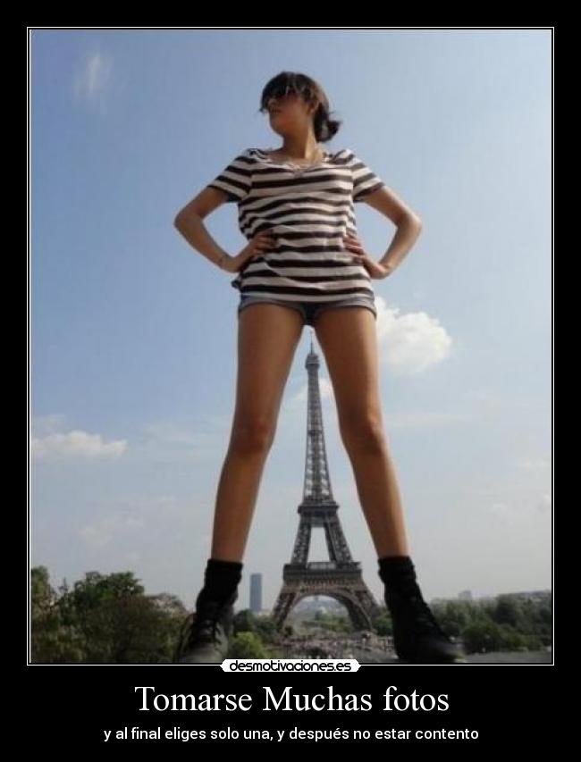 Tomarse Muchas fotos - y al final eliges solo una, y después no estar contento