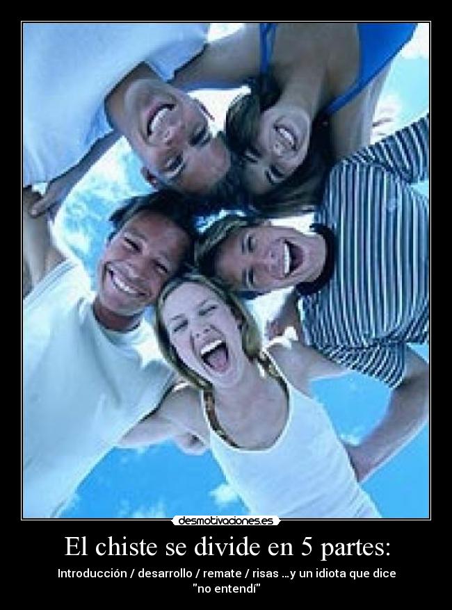 El chiste se divide en 5 partes: -