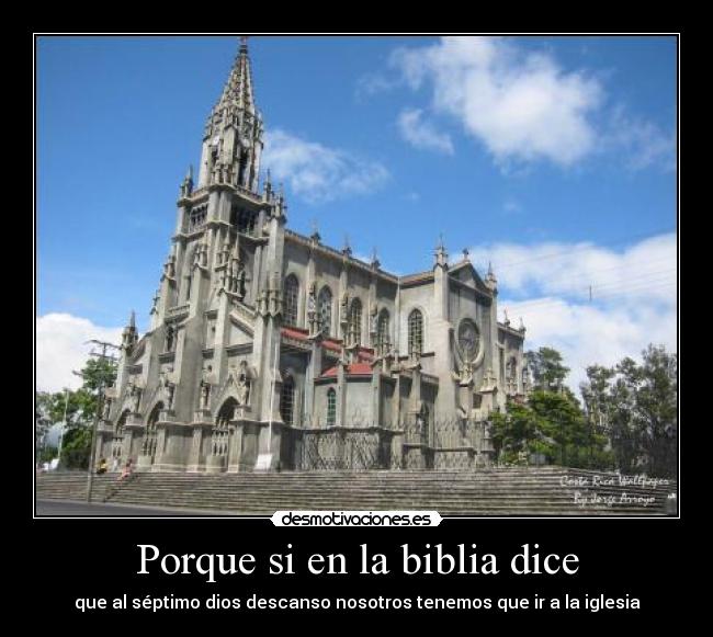 Porque si en la biblia dice -