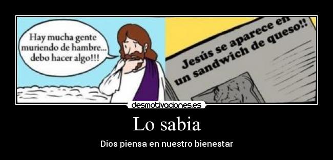 Lo sabia - Dios piensa en nuestro bienestar