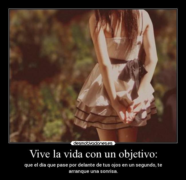 Vive la vida con un objetivo: - 