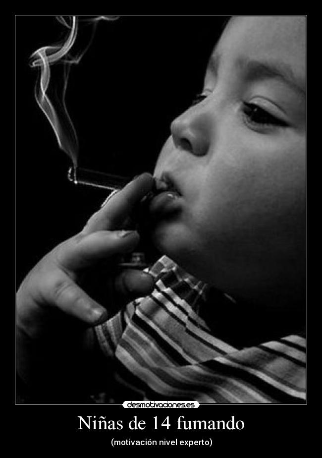 Niñas de 14 fumando - (motivación nivel experto)