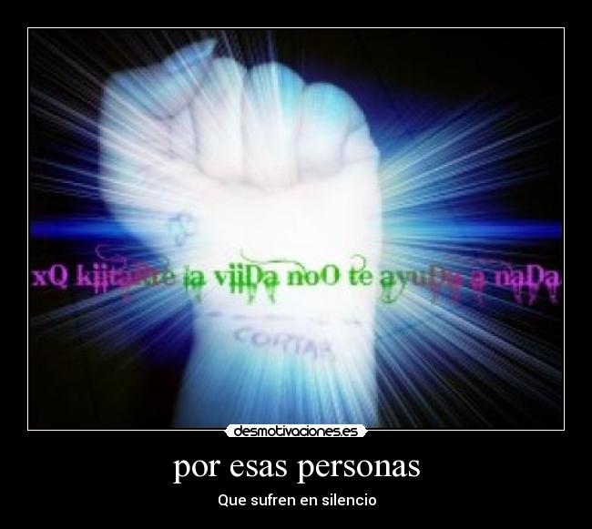 por esas personas - 