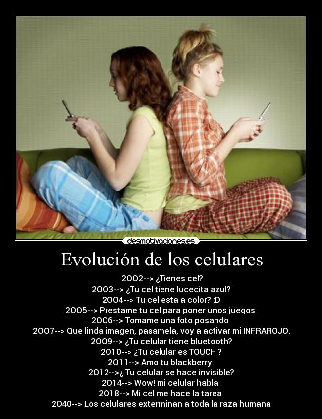 Evolución de los celulares -