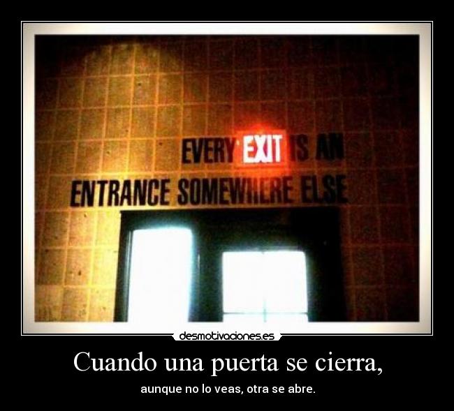 Cuando una puerta se cierra, - 