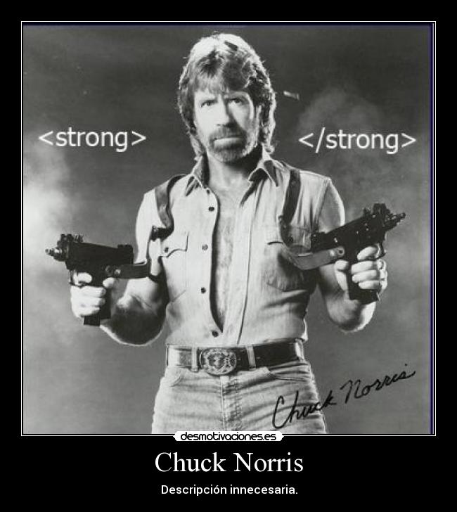Chuck Norris - Descripción innecesaria.
