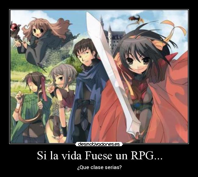 carteles vida seria paladin assasin anime manga watashi kyon des desmotivaciones