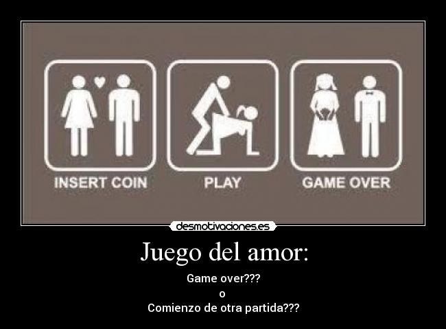 Juego del amor: - Game over???
o
Comienzo de otra partida???
