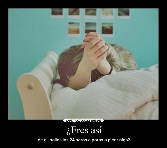 ¿Eres así - de gilipollas las 24 horas o paras a picar algo?