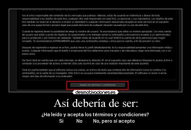 carteles terminos condiciones desmotivaciones