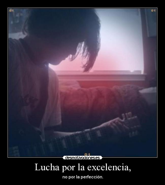 Lucha por la excelencia, - no por la perfección.