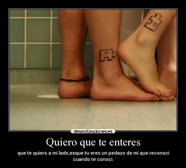 Quiero que te enteres -