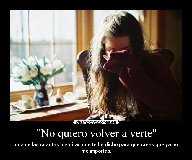 No quiero volver a verte - 