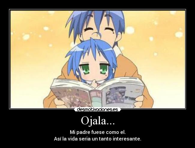 carteles anime konata sama otaku papa yeah manga mangaka desmotivaciones