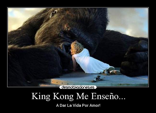 King Kong Me Enseño... - A Dar La Vida Por Amor!