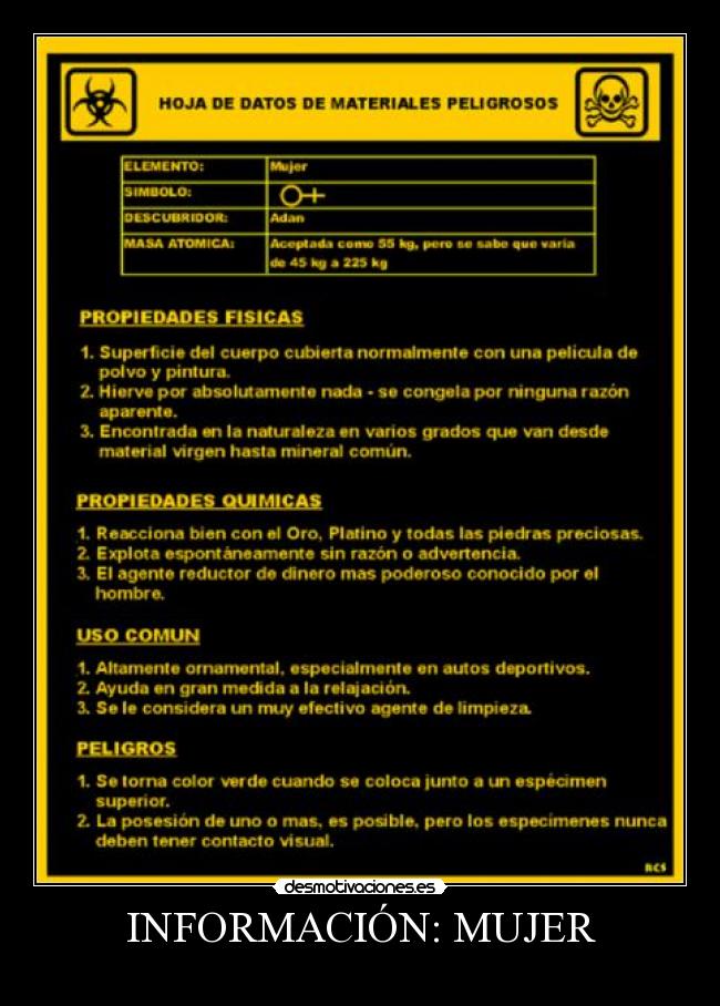 INFORMACIÓN: MUJER -