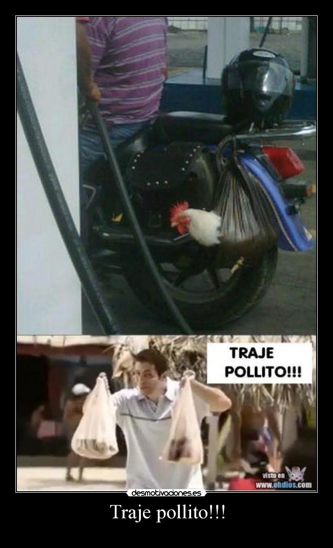 Traje pollito!!! -