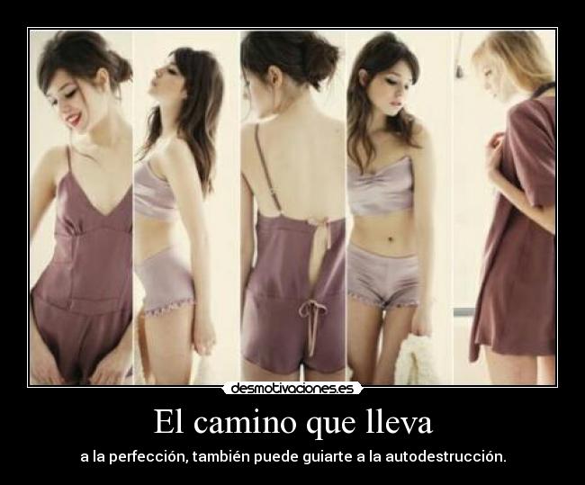 El camino que lleva - a la perfección, también puede guiarte a la autodestrucción.