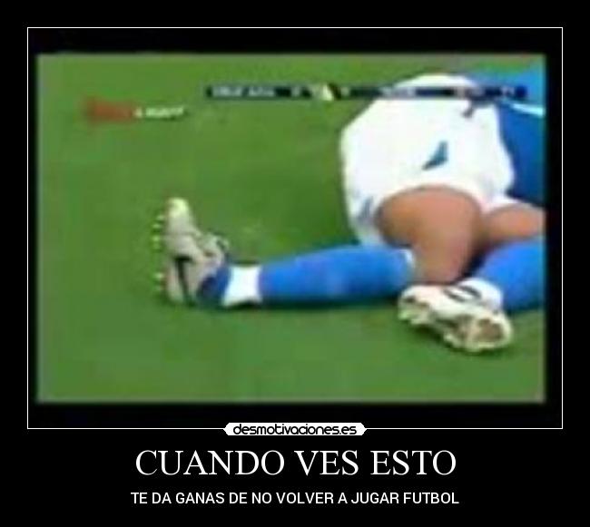 CUANDO VES ESTO - TE DA GANAS DE NO VOLVER A JUGAR FUTBOL