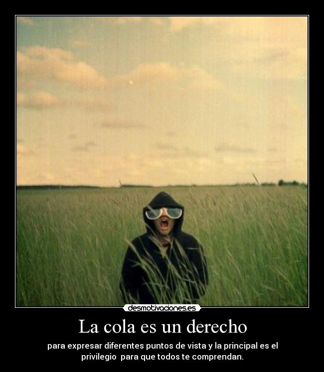 La cola es un derecho -