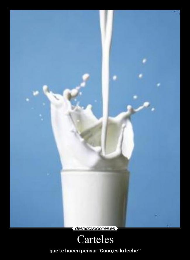 Carteles - que te hacen pensar``Guau,es la leche´´