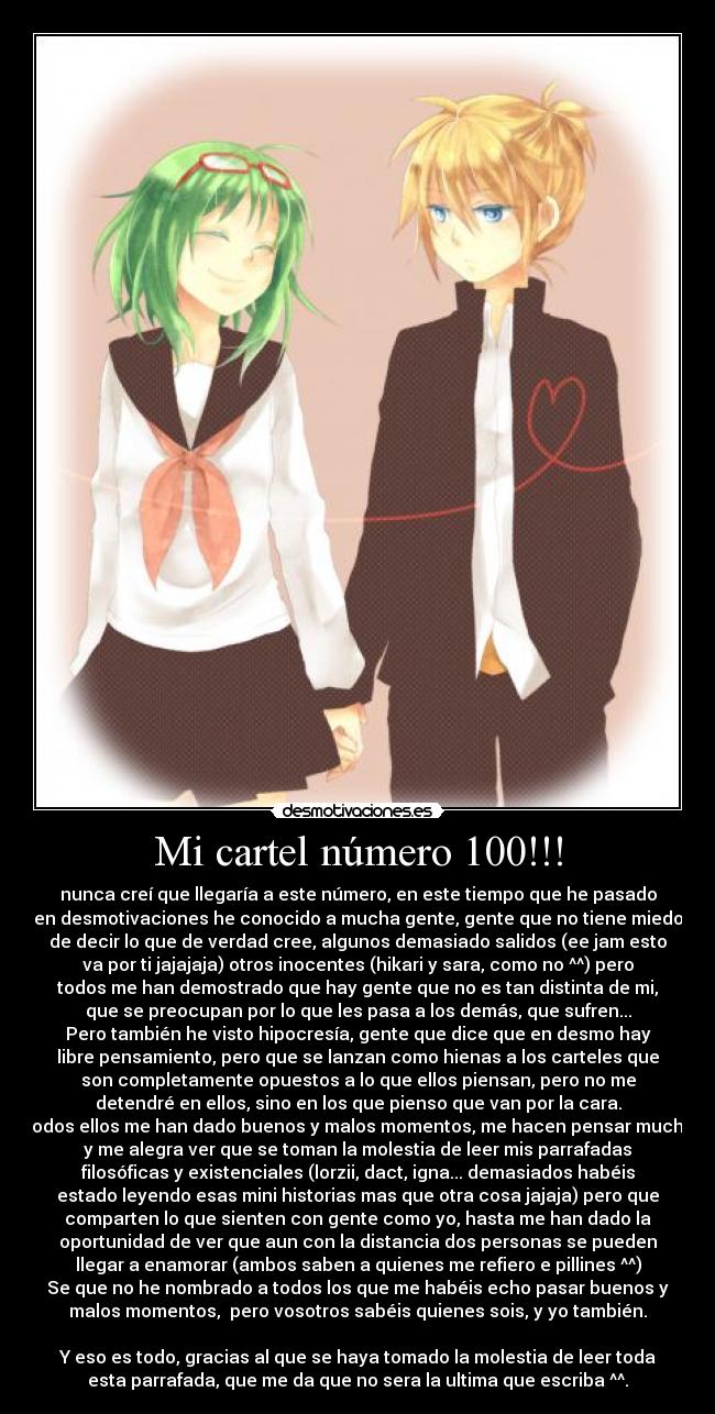 Mi cartel número 100!!! -