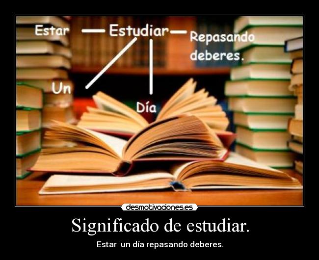 Significado de estudiar. - 