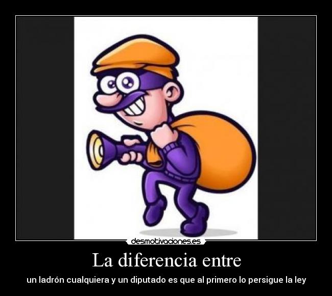 La diferencia entre -