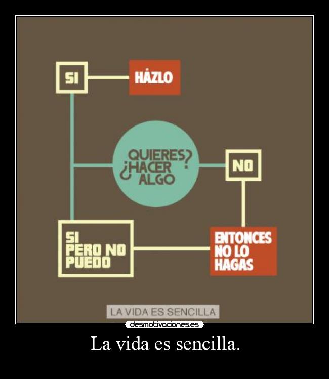 La vida es sencilla. - 