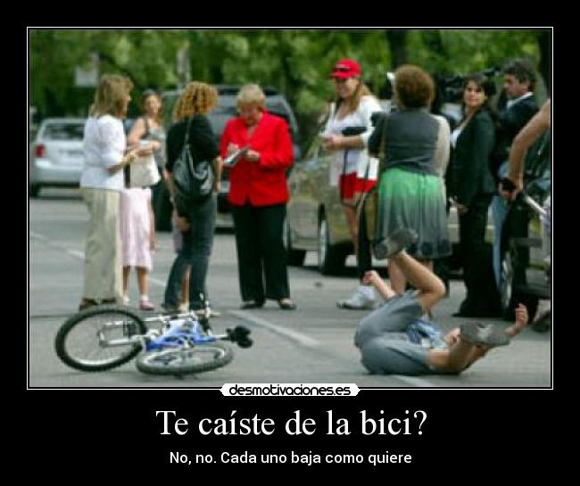 Te caíste de la bici? -