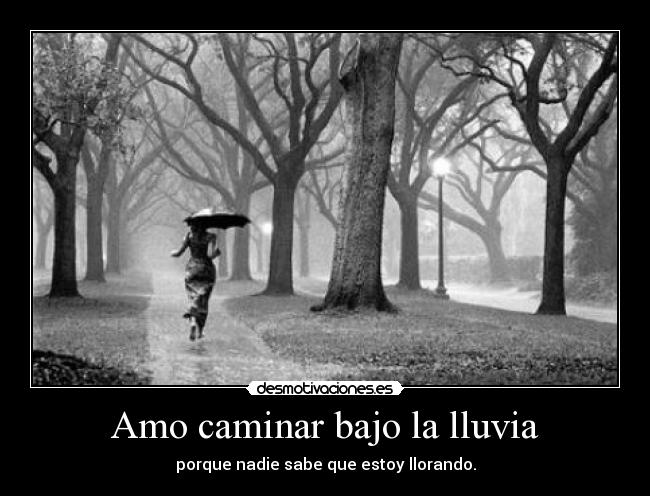 Amo caminar bajo la lluvia - 