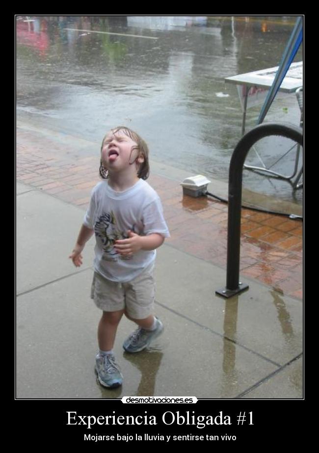 Experiencia Obligada #1 - Mojarse bajo la lluvia y sentirse tan vivo