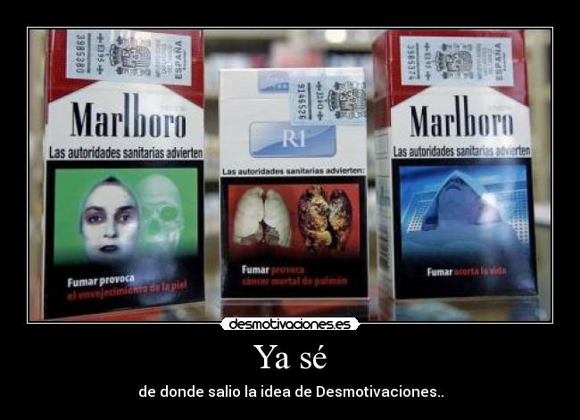 Ya sé - de donde salio la idea de Desmotivaciones..